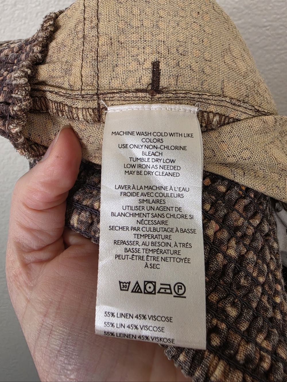 Pilcro Brown Printed Wide-Leg Pants - Picture 6 of 7